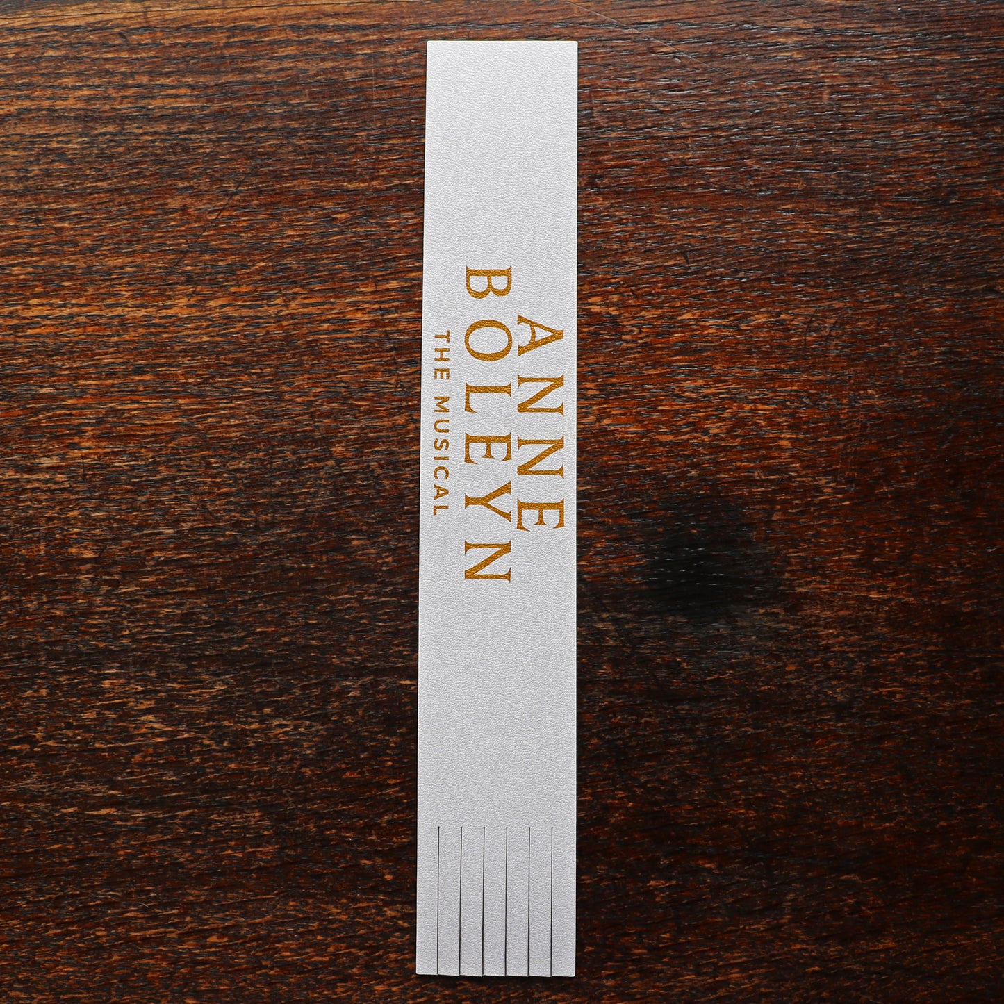 Anne Boleyn the Musical Leather Bookmark Text