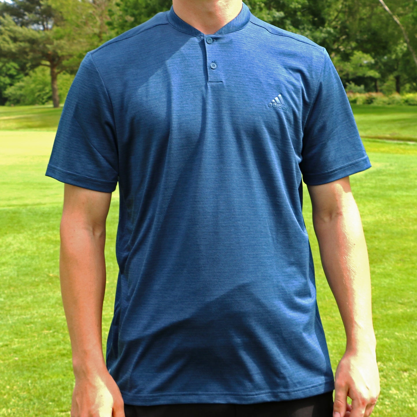 Adidas Textured Stripe Polo Shirt