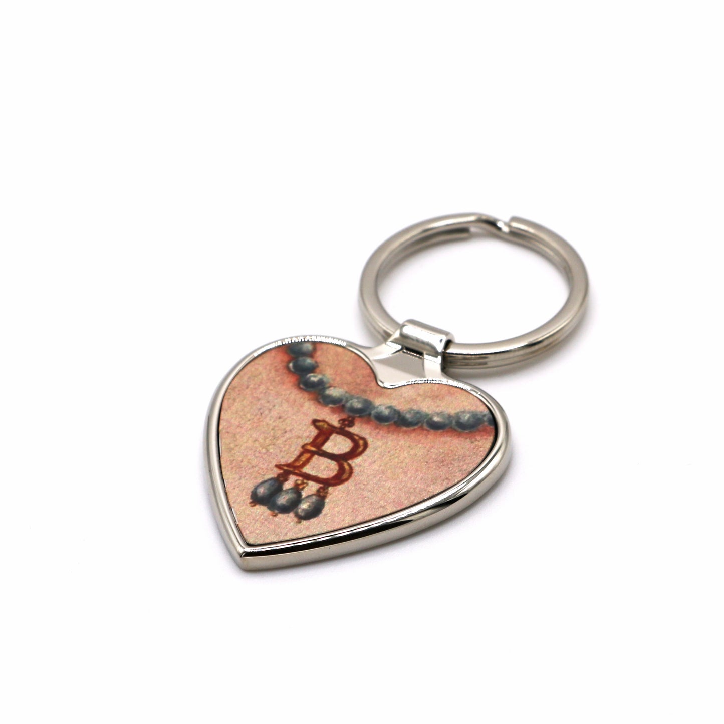 B Heart Keyring