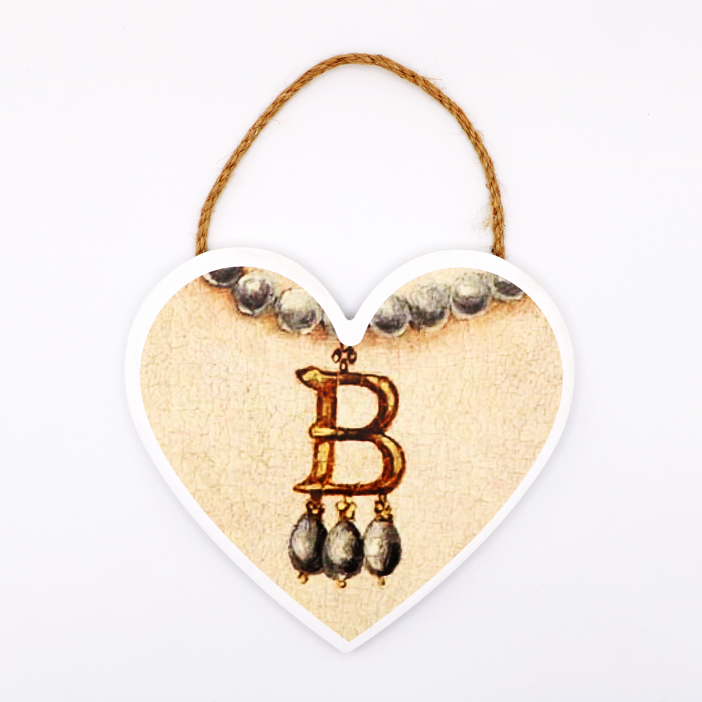 B Heart Hanging Dec Large