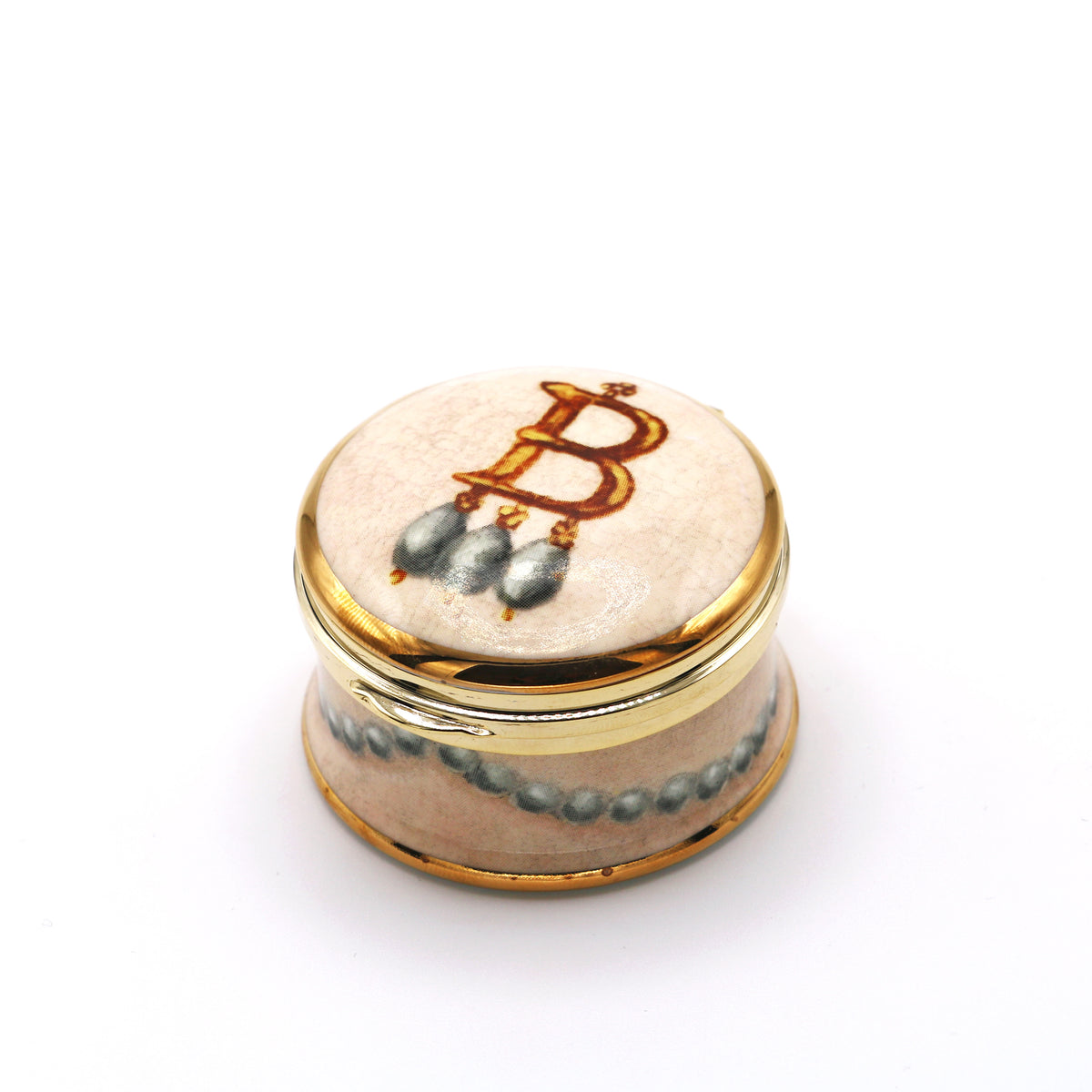 B Necklace China Hinged Trinket Box