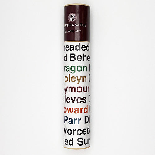 Six Wives 12 Colouring Pencils Cleves Burgundy