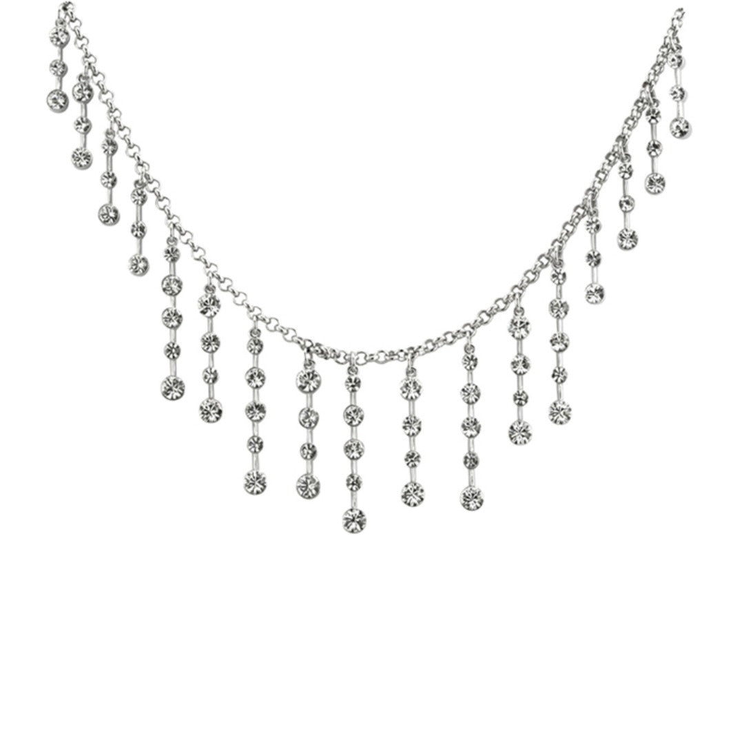 Crystal Fringe Tiara Necklace