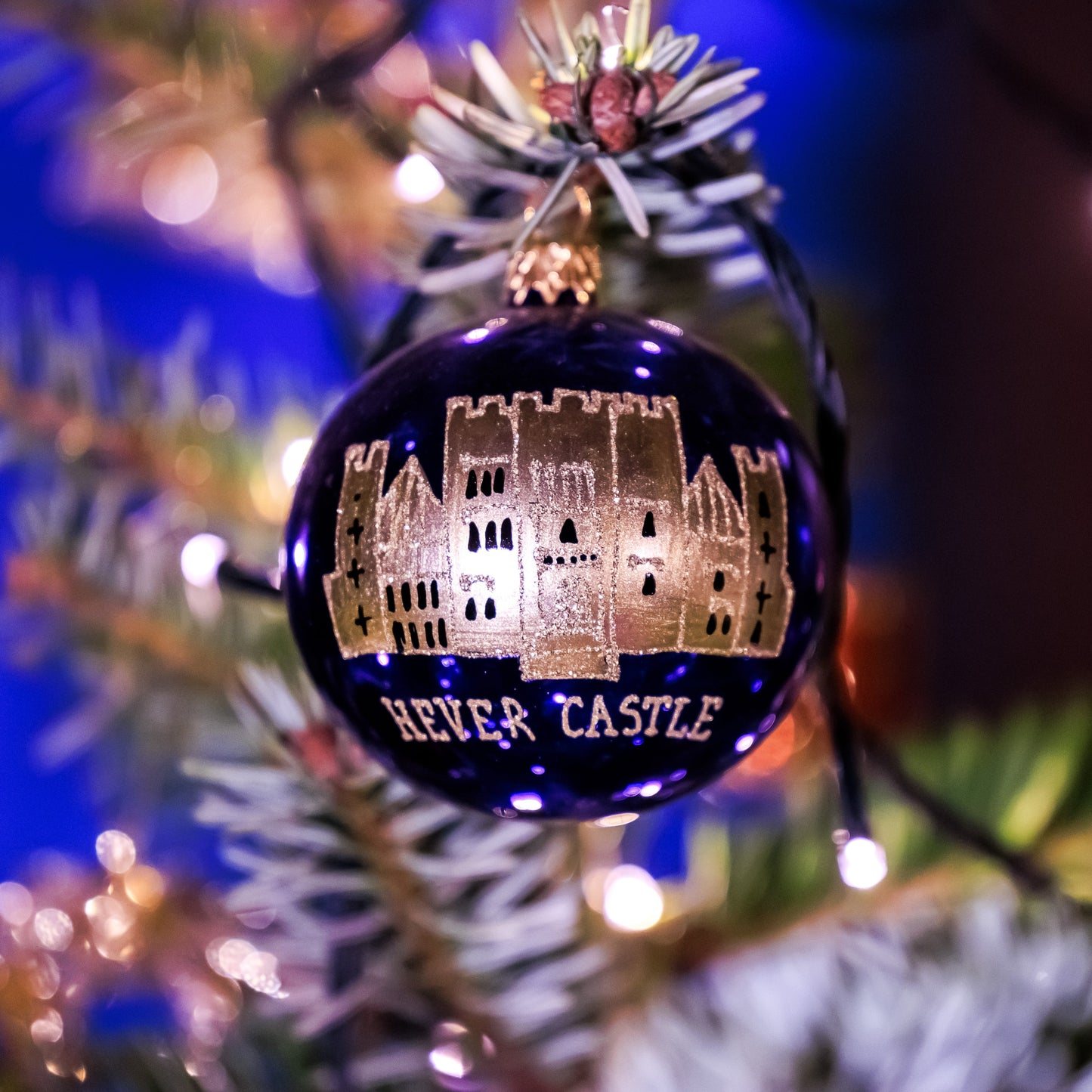 Hever Castle Bauble Blue