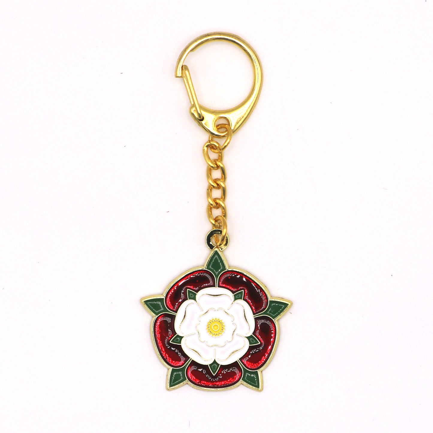 Tudor Rose Enamel Keyring