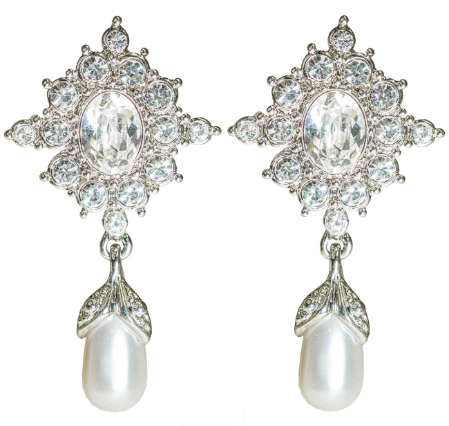 Princess Diana Crystal & Pearl Earrings