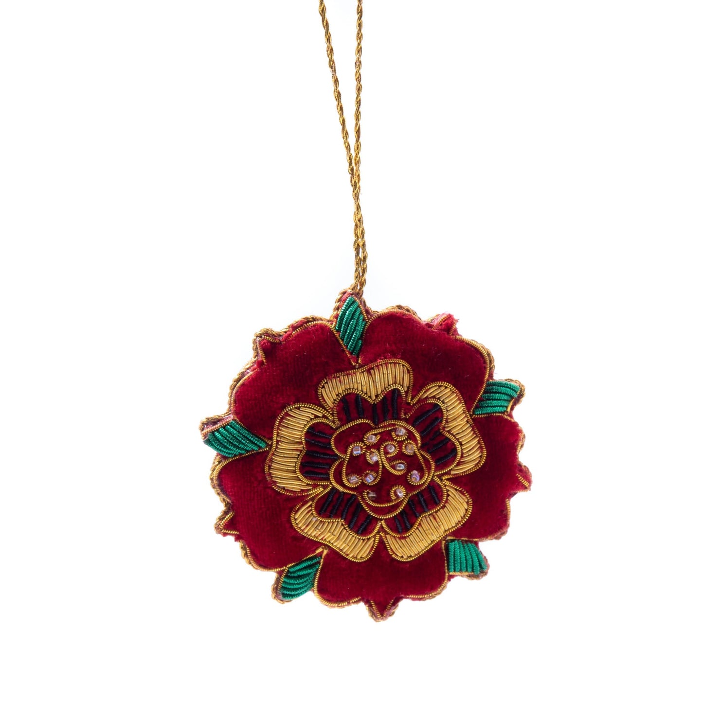 Red Velvet Tudor Rose Decoration