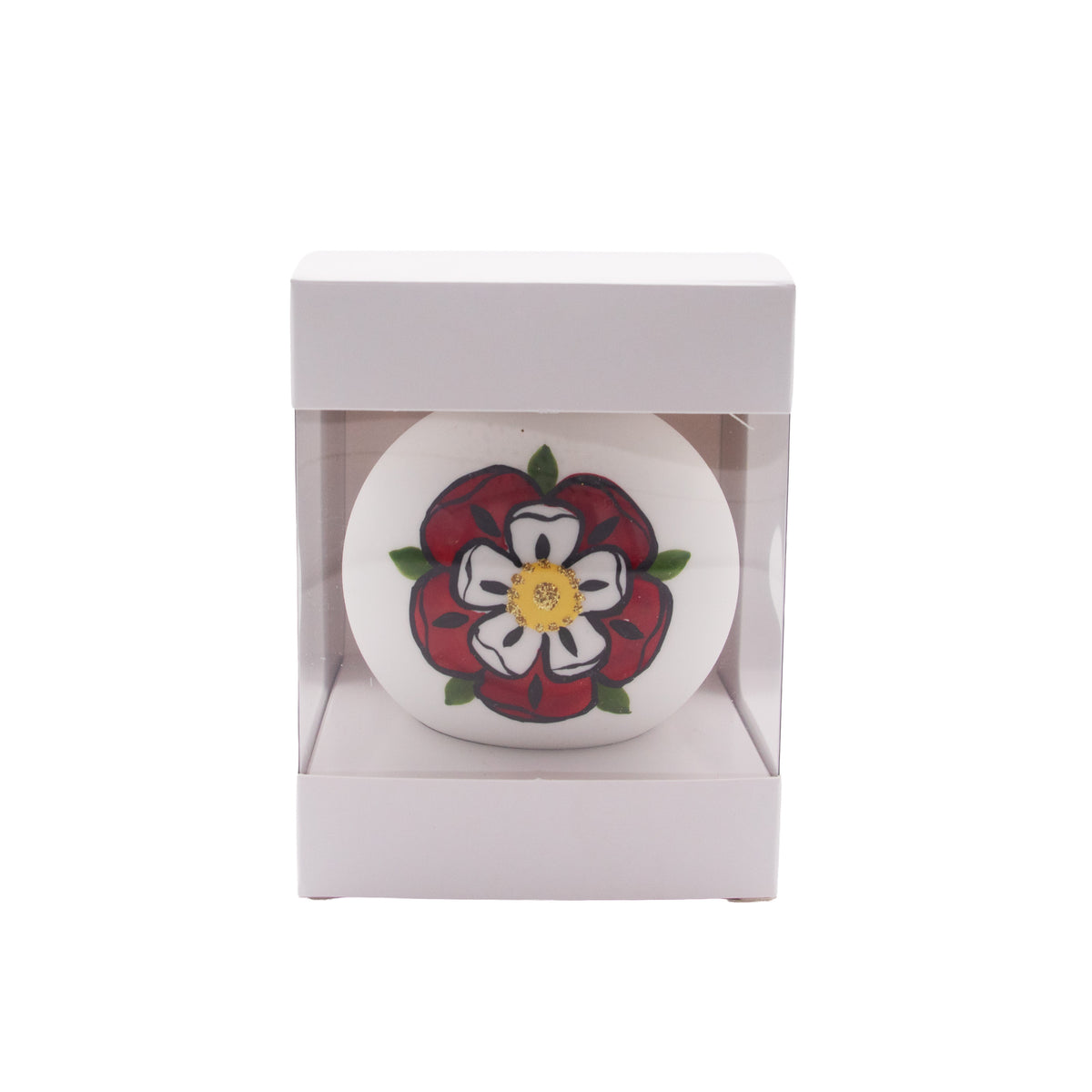 Hever Tudor Rose Glass Decoration 8cm