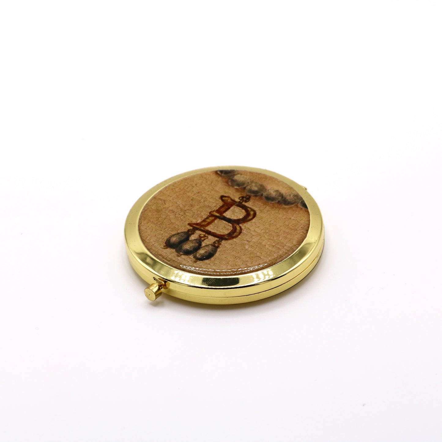 B Necklace Compact Mirror Boxed