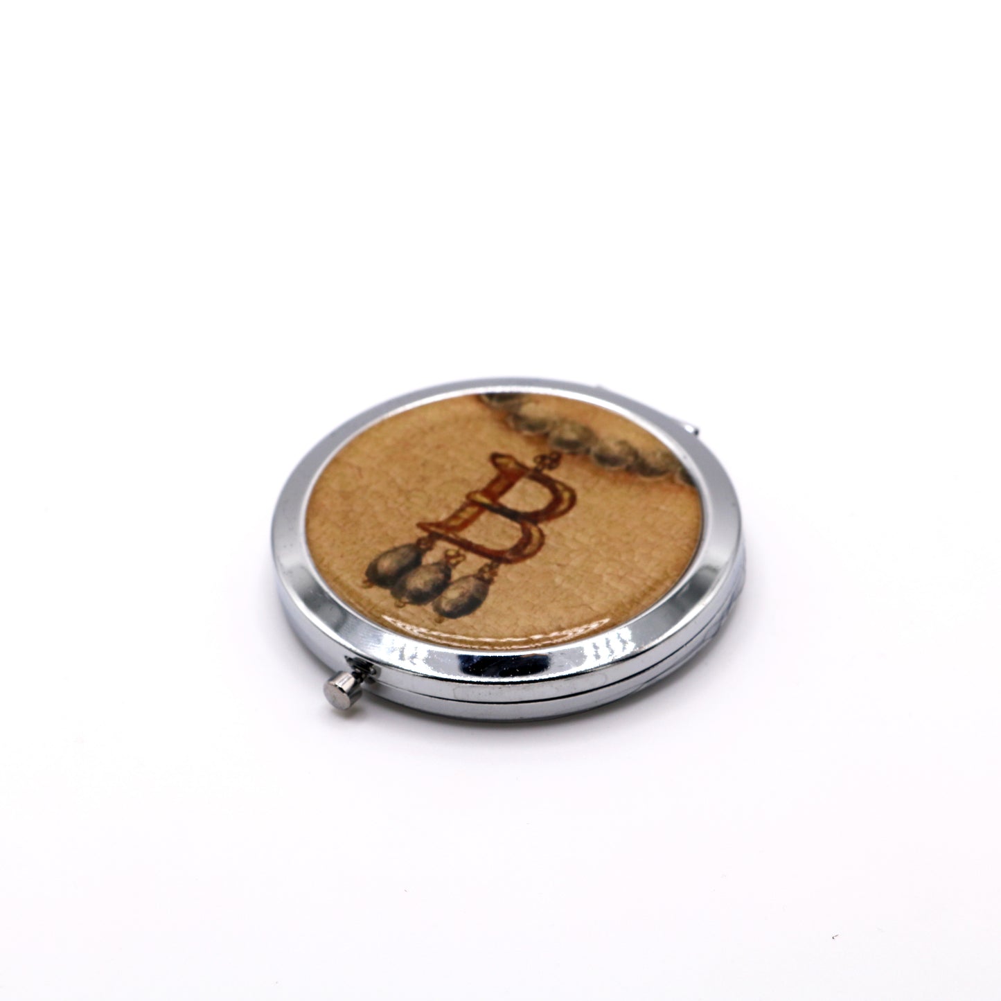 B Necklace Compact Mirror Boxed