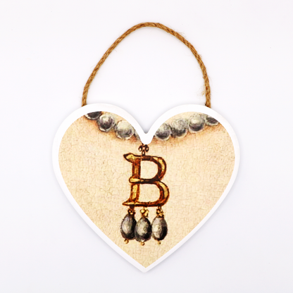 B Heart Hanging Dec Large