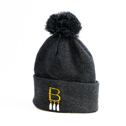B Necklace Beanie Grey
