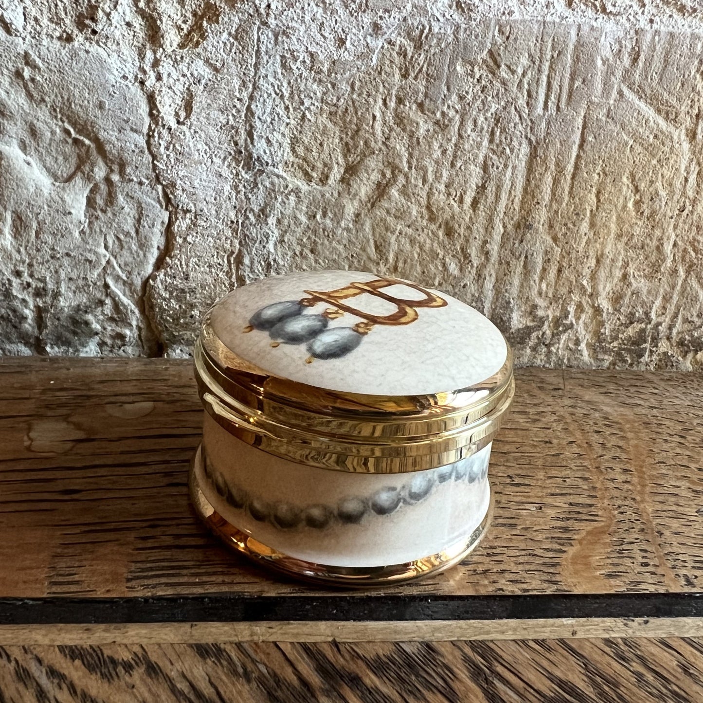 B Necklace China Hinged Trinket Box