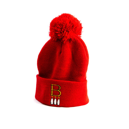 B Necklace Beanie Red