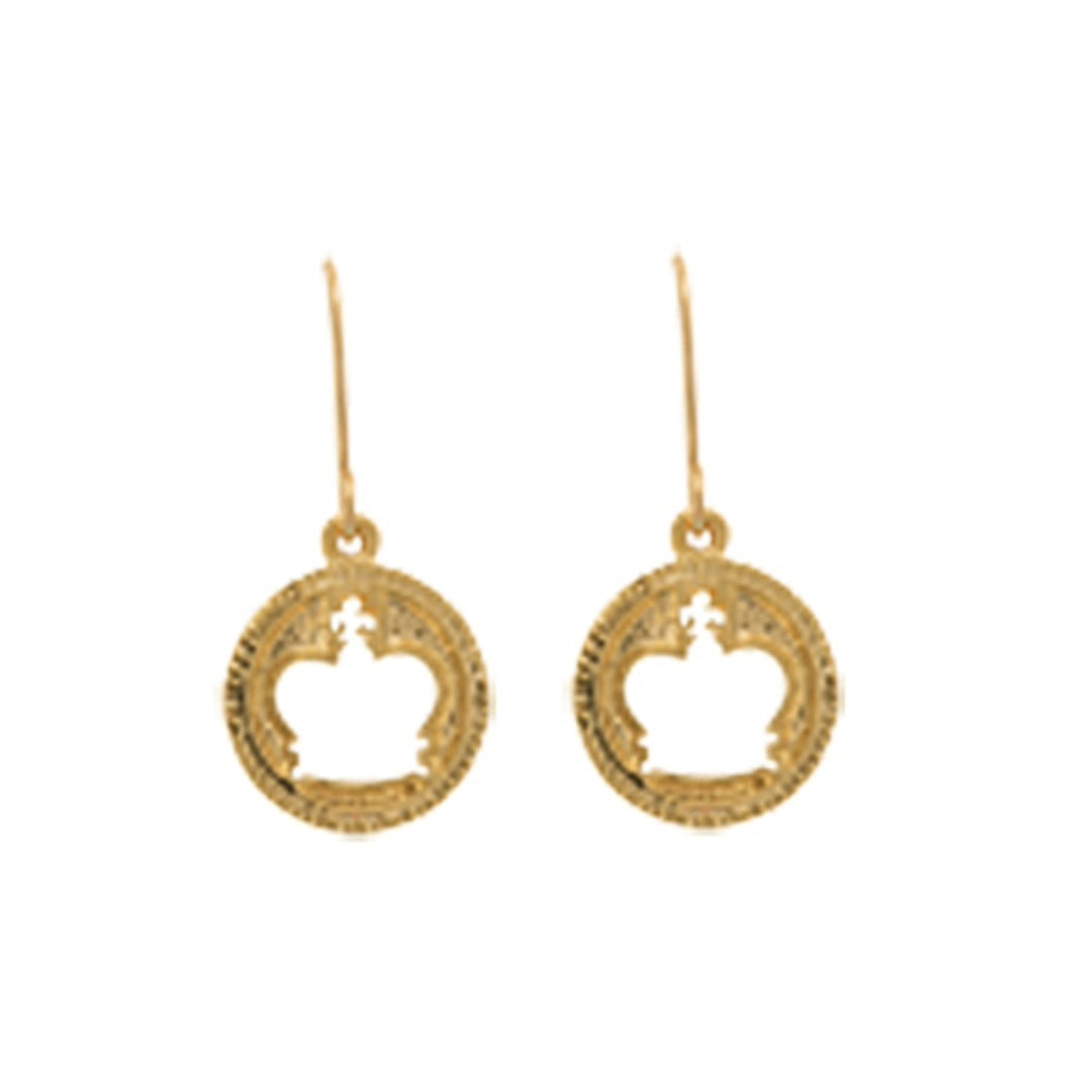 Crown Gold Earrings