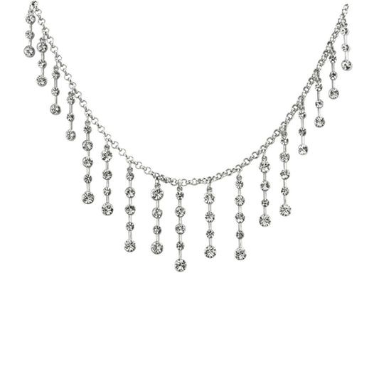 Crystal Fringe Tiara Necklace