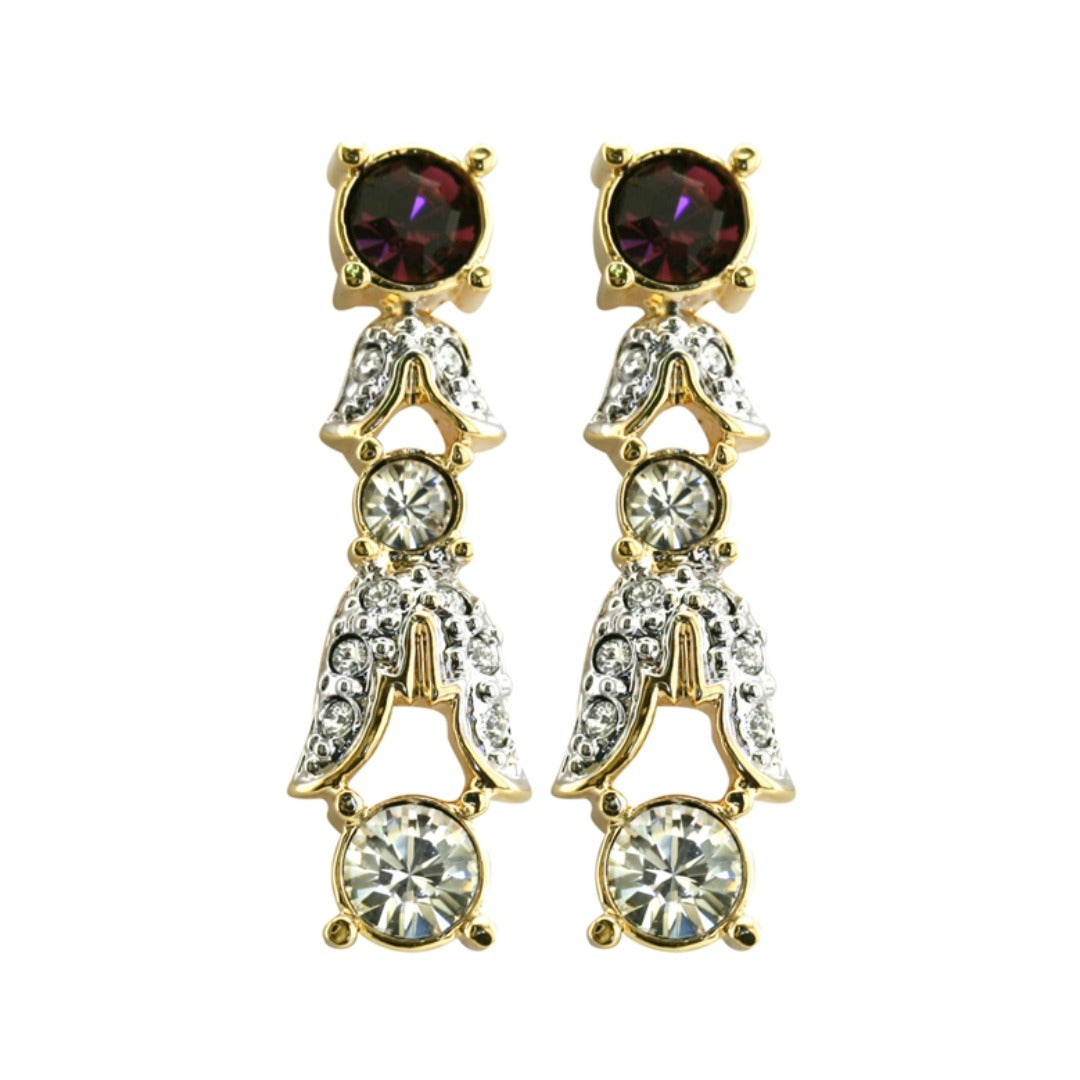 Empress Josephine of France Amethyst Crystal Earrings