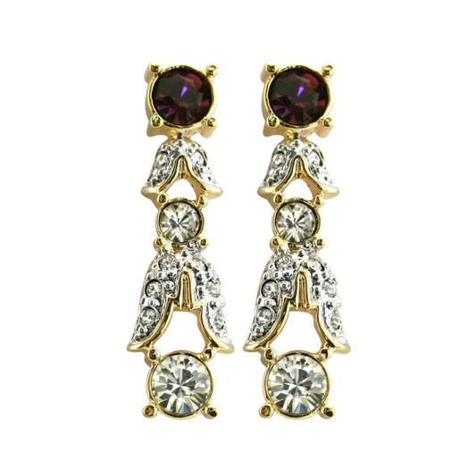 Empress Josephine of France Amethyst Crystal Earrings
