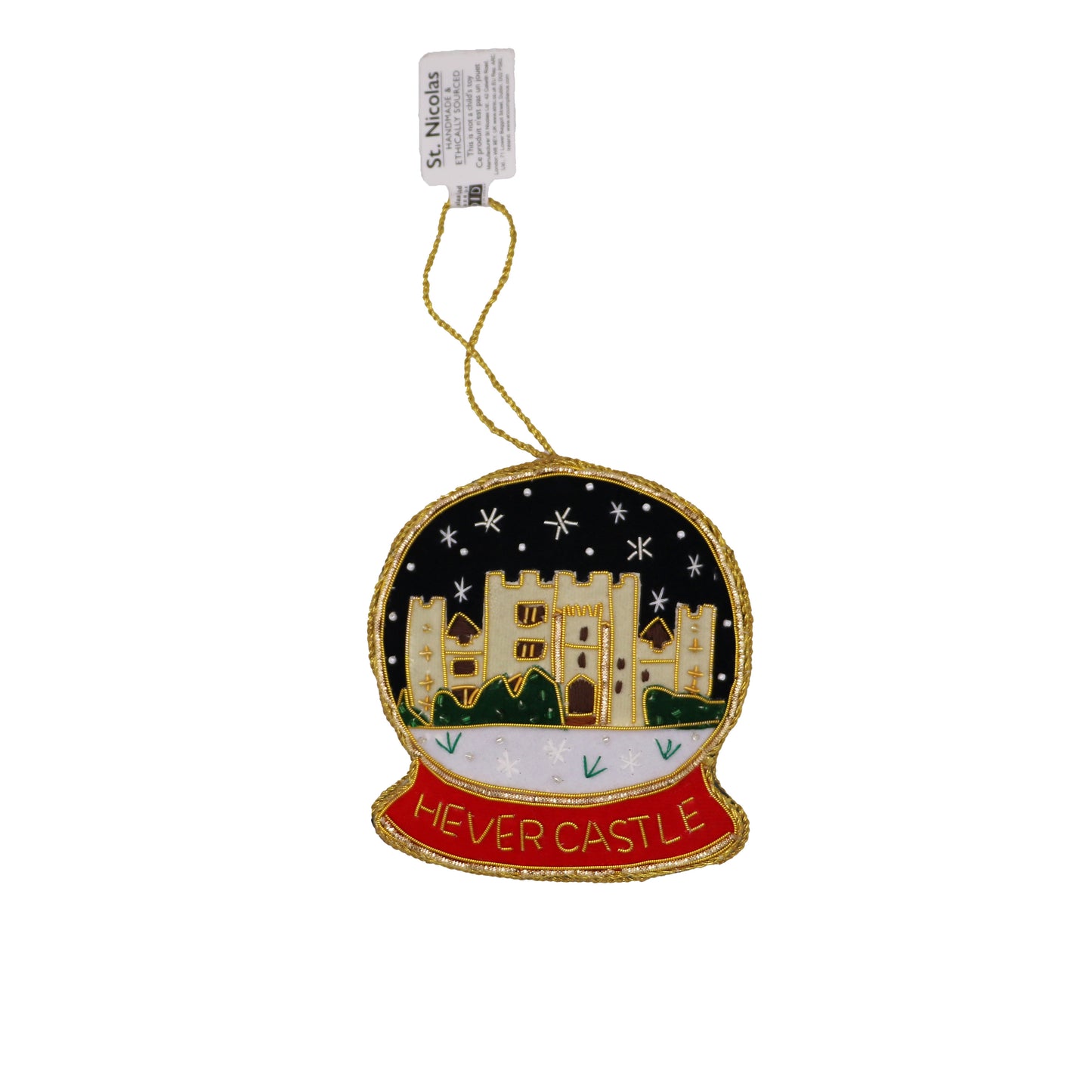 Hever Castle Snowglobe Hanging Dec