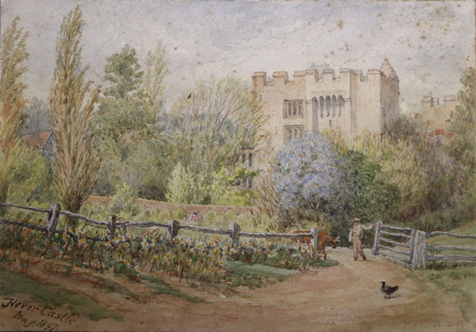 Hever Castle Bowler Mounted Print S