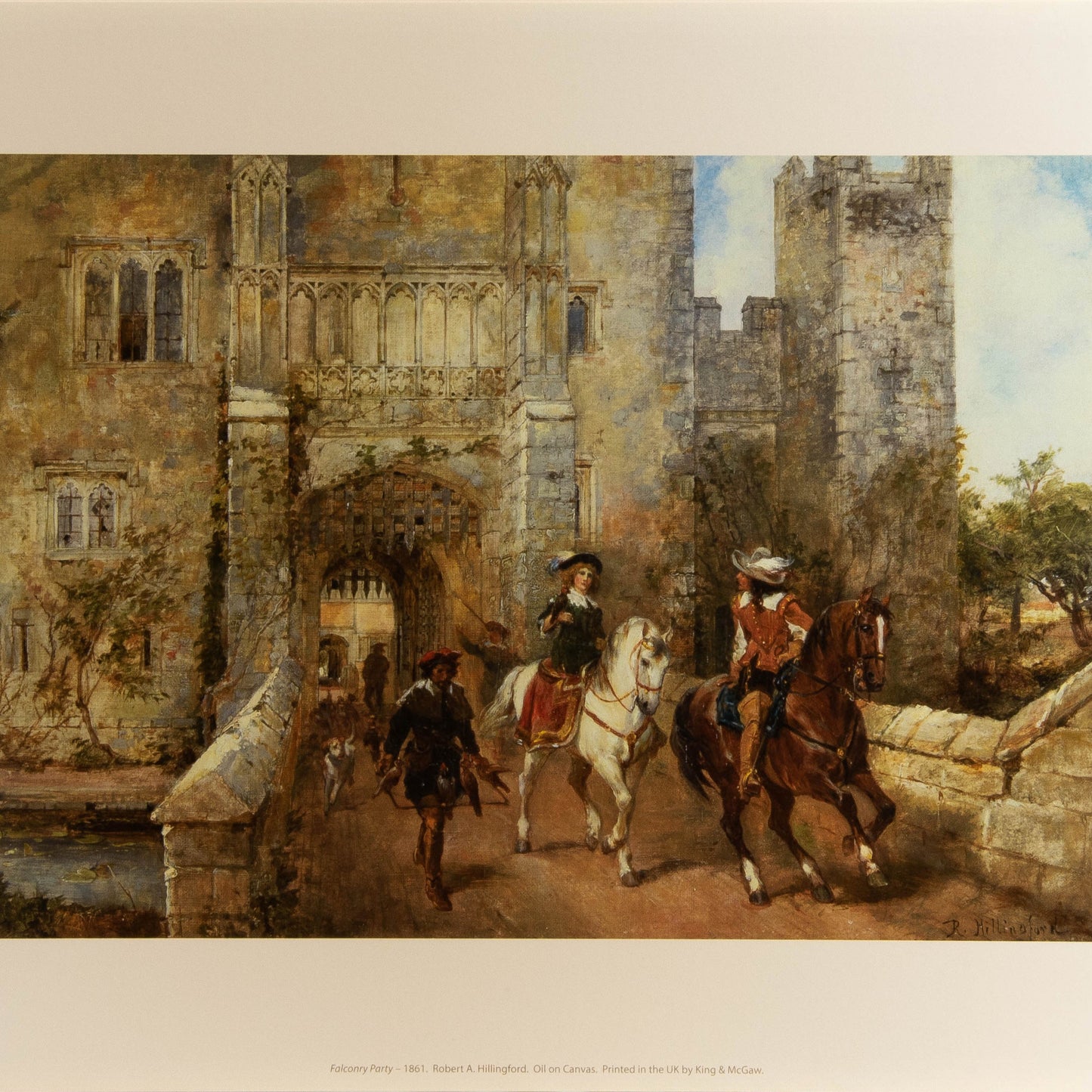 Falconry Party Mounted Print