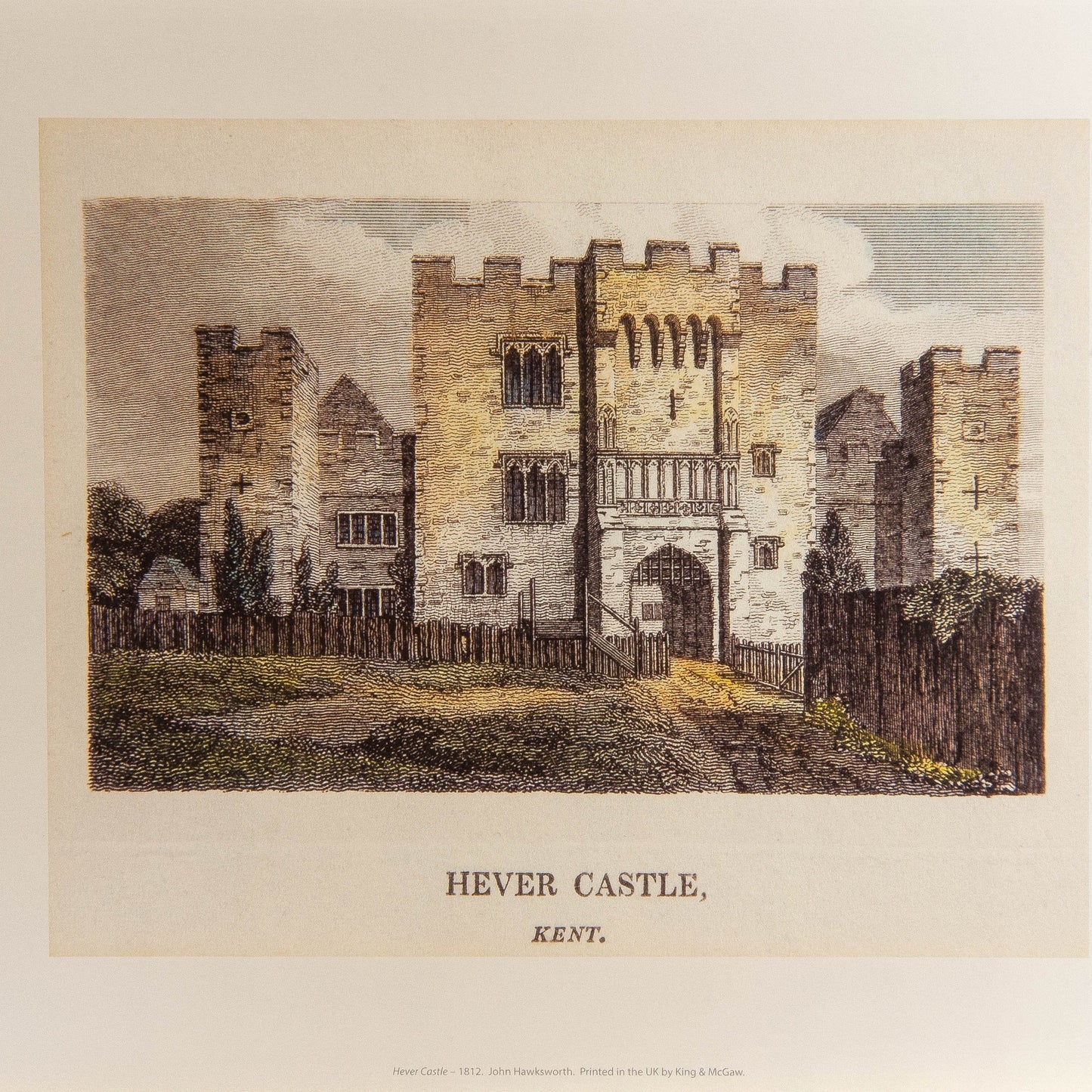 Hever 1812 Hawksworth mounted print