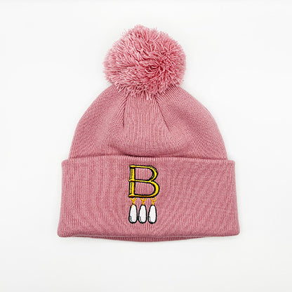 B Necklace Beanie Pink