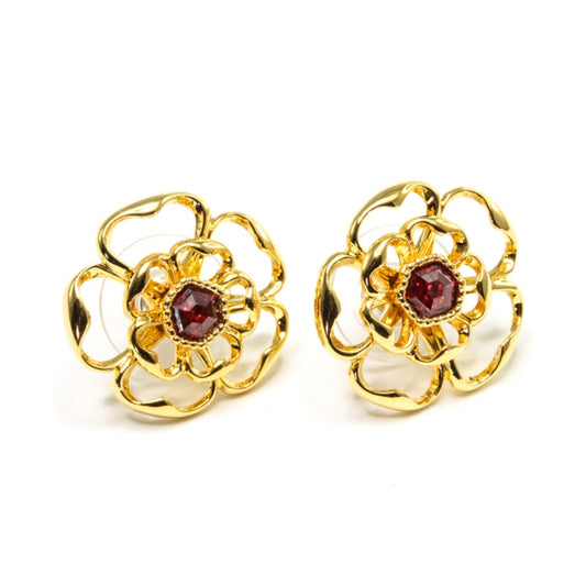 Rose Filigree Stud Earrings