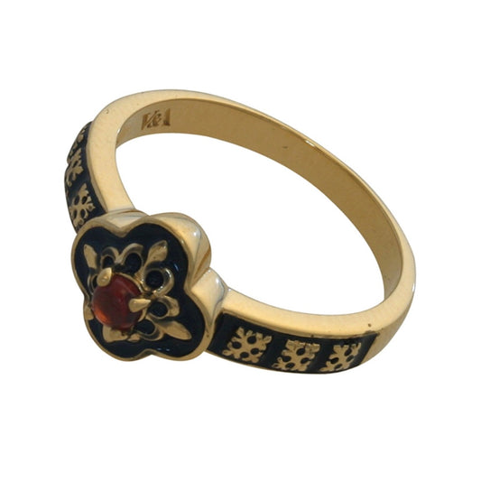 Silver Pugin Medieval Style Ring