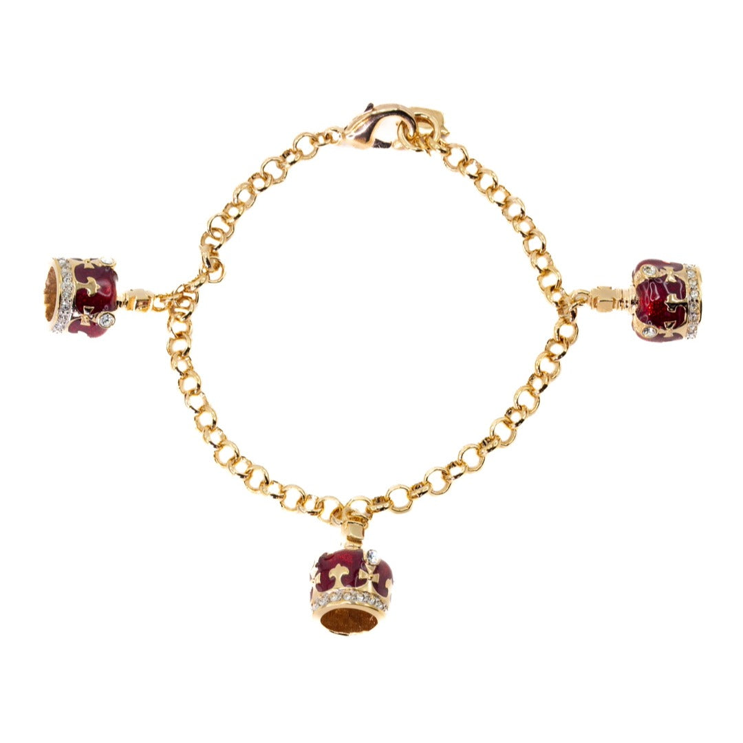 Three Crown Charm Bracelet