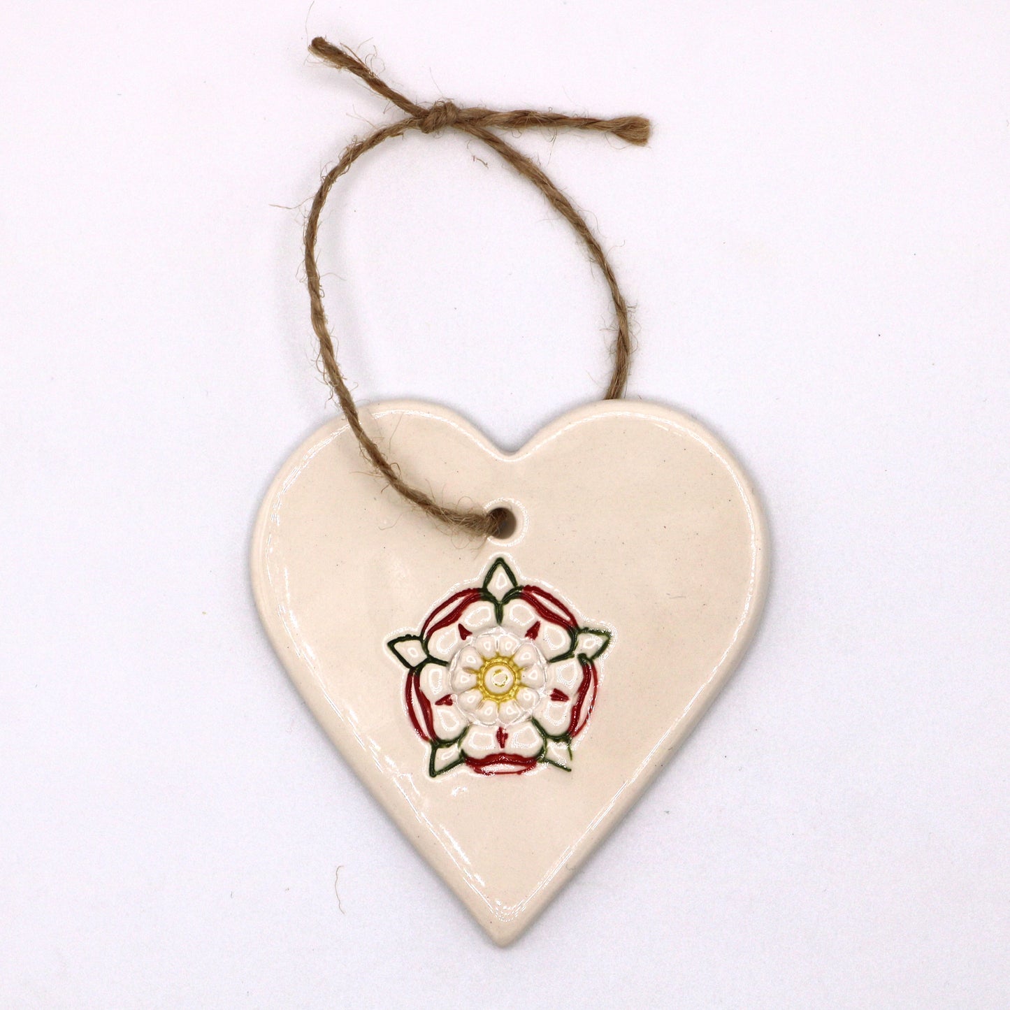 Tudor Rose Ceramic Heart