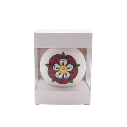 Hever Tudor Rose Glass Decoration 8cm