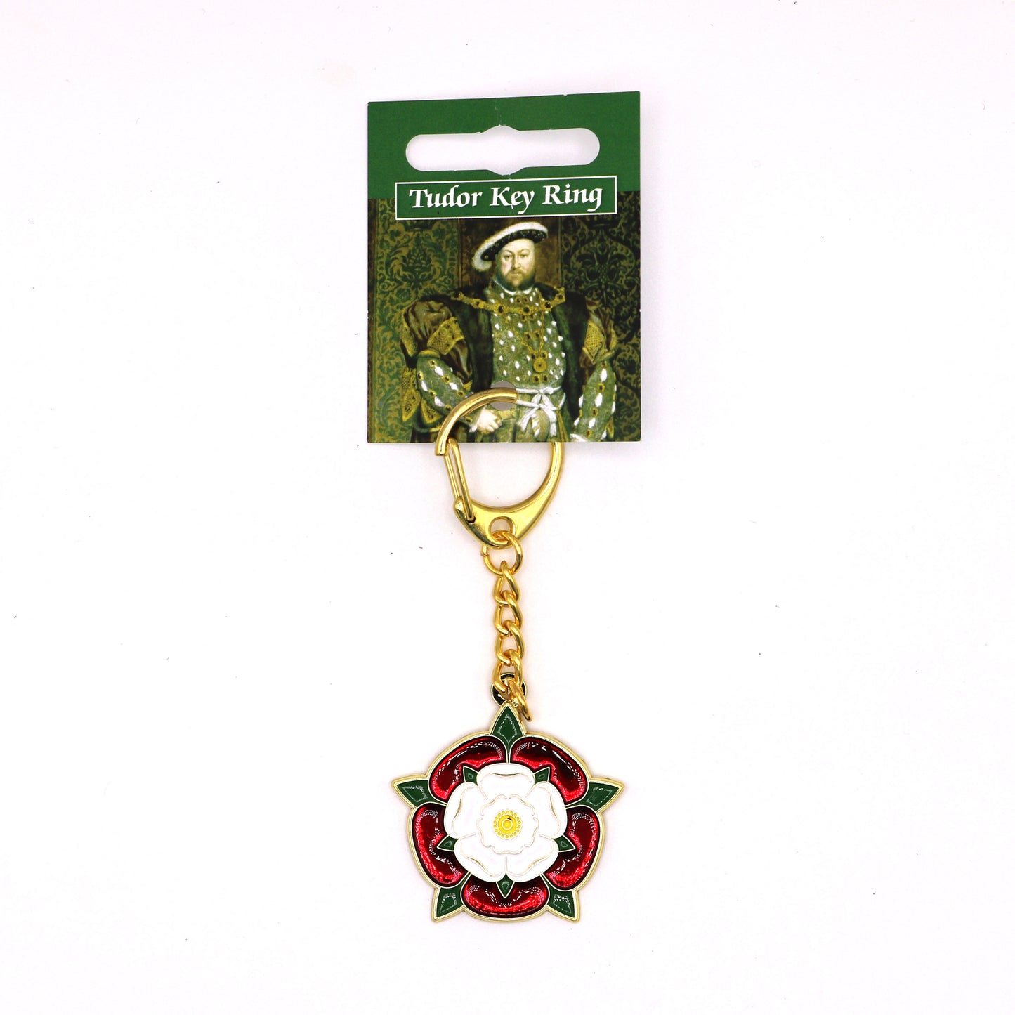 Tudor Rose Enamel Keyring