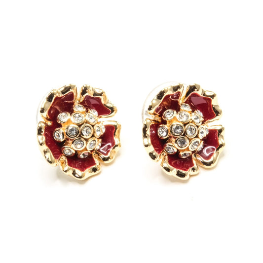 Tudor Rose Enamelled Stud Earrings