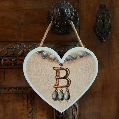 B Heart Hanging Dec Large