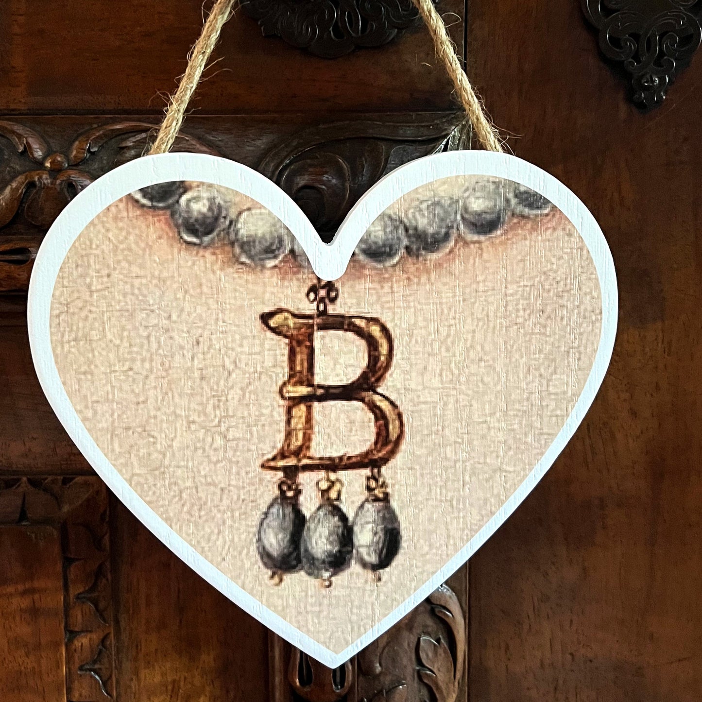 B Heart Hanging Dec Small
