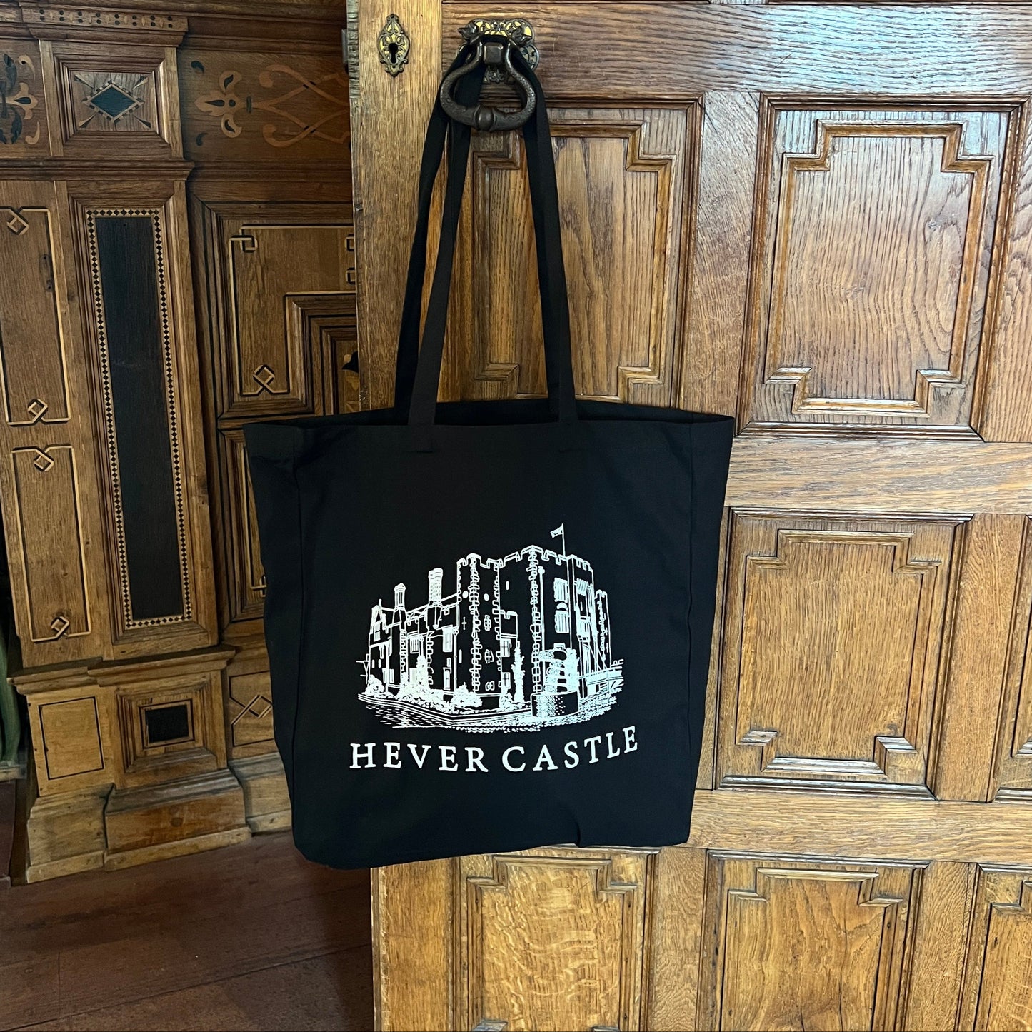 Hever Castle Black Tote 10oz Bag